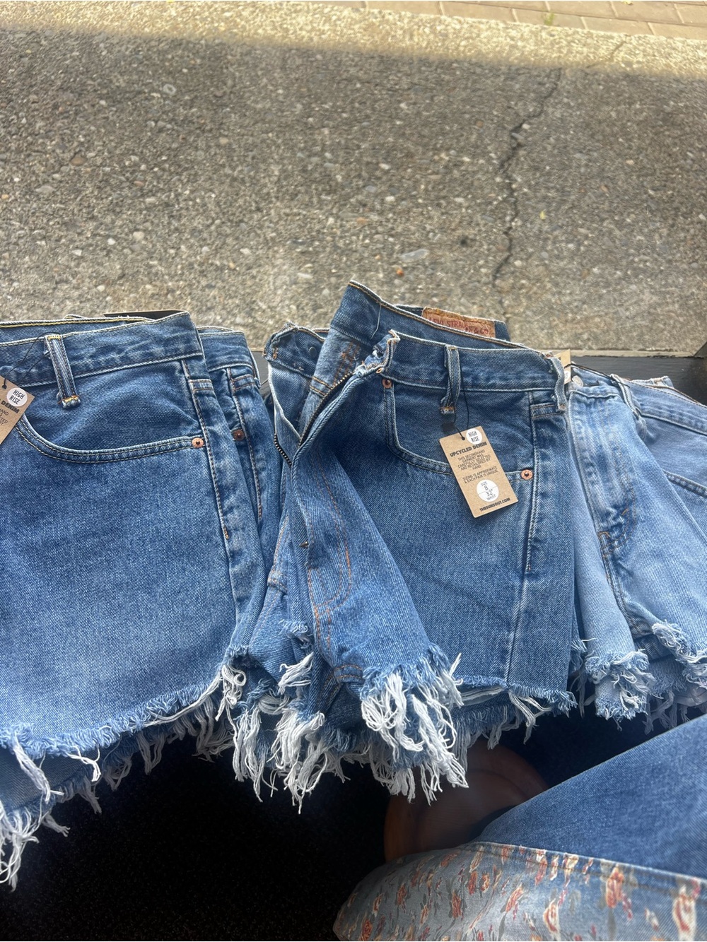 Classic Blue Denim Cutoff Shorts - Women